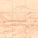 Sepia sketch with grid