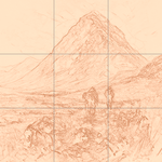 Sepia sketch with grid