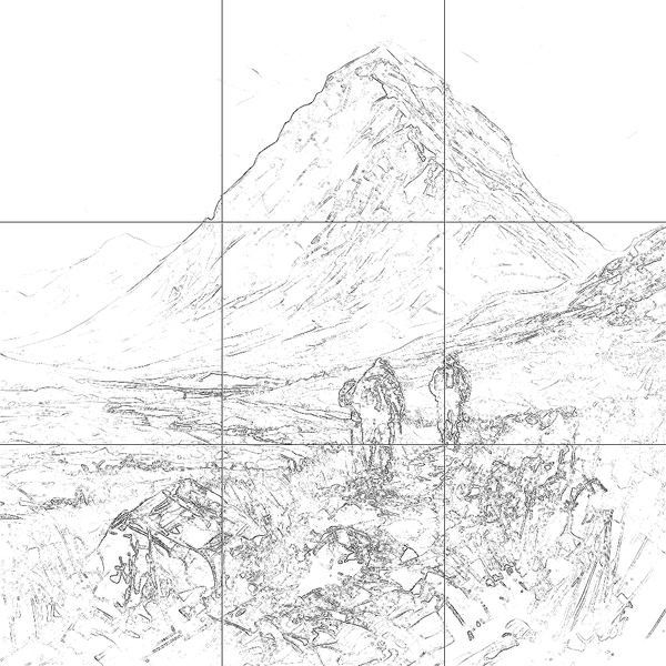 Sketch with grid