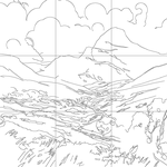 Line drawing with grid