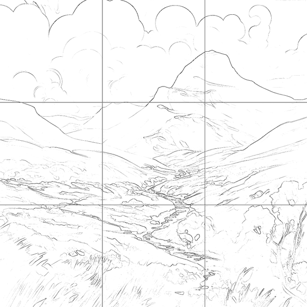 Sketch with grid