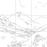 Line drawing with grid