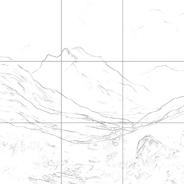 Sketch with grid