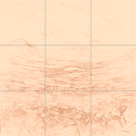 Sepia sketch with grid