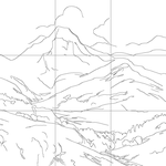 Line drawing with grid