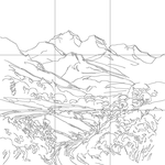 Line drawing with grid