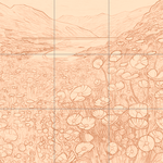 Sepia sketch with grid