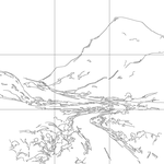 Line drawing with grid