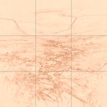 Sepia sketch with grid