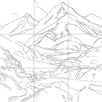 Line drawing with grid