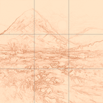 Sepia sketch with grid