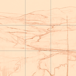 Sepia sketch with grid