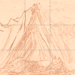 Sepia sketch with grid