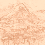 Sepia sketch with grid