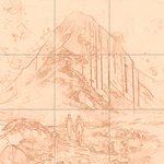 Sepia sketch with grid