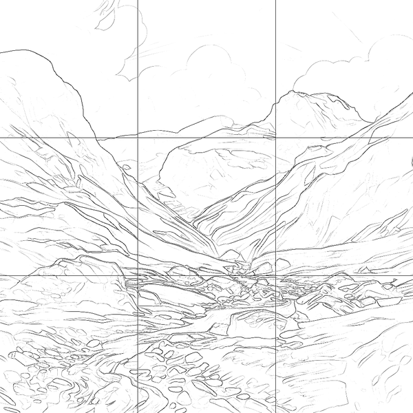 Sketch with grid