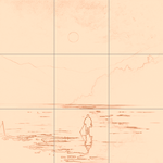 Sepia sketch with grid