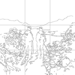 Line drawing with grid