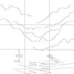 Line drawing with grid