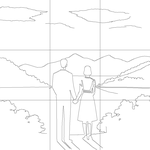 Line drawing with grid