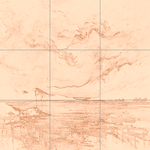 Sepia sketch with grid