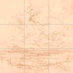 Sepia sketch with grid