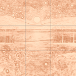 Sepia sketch with grid