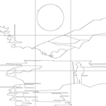 Line drawing with grid