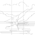 Line drawing with grid