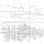 Line drawing with grid