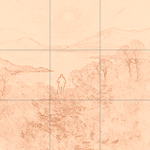 Sepia sketch with grid