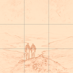 Sepia sketch with grid