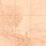 Sepia sketch with grid