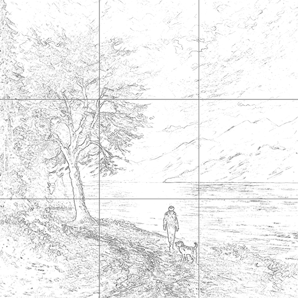 Sketch with grid