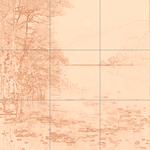 Sepia sketch with grid