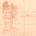 Sepia sketch with grid