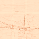 Sepia sketch with grid