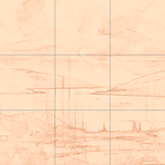 Sepia sketch with grid