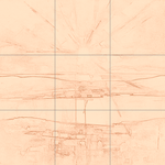 Sepia sketch with grid