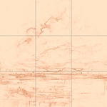 Sepia sketch with grid