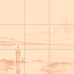 Sepia sketch with grid