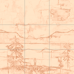 Sepia sketch with grid