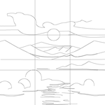 Line drawing with grid