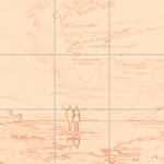 Sepia sketch with grid