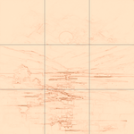 Sepia sketch with grid