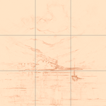 Sepia sketch with grid