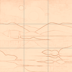 Sepia sketch with grid