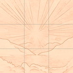 Sepia sketch with grid