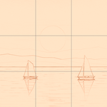 Sepia sketch with grid