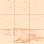 Sepia sketch with grid